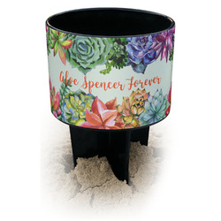 Succulents Black Beach Spiker Drink Holder (Personalized)