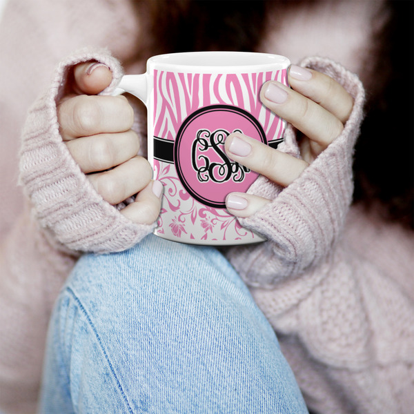 Zebra & Floral 11oz Coffee Mug - LIFESTYLE