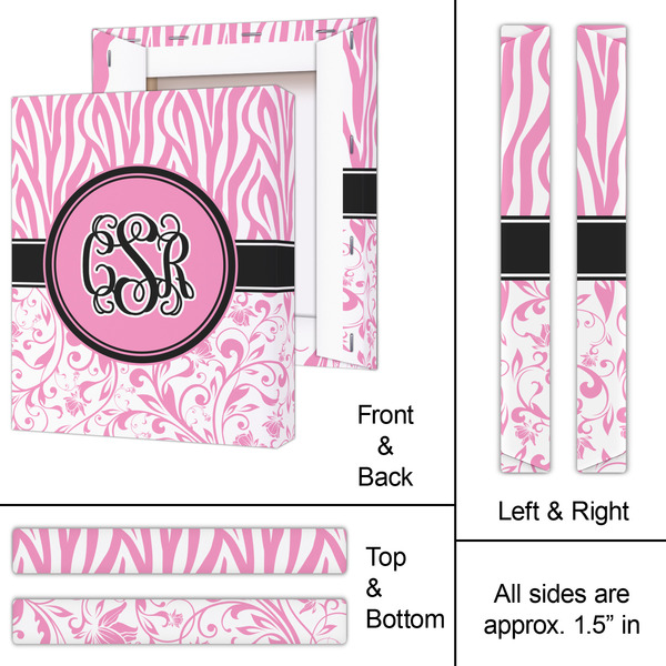 Zebra & Floral 11x14 - Canvas Print - Approval