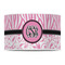 Zebra & Floral 12" Drum Lampshade - FRONT (Poly Film)