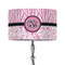 Zebra & Floral 12" Drum Lampshade - ON STAND (Fabric)
