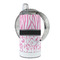 Zebra & Floral 12 oz Stainless Steel Sippy Cups - FULL (back angle)