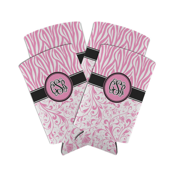 Zebra & Floral 12oz Tall Can Sleeve - Set of 4 - MAIN