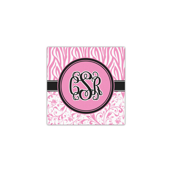 Zebra & Floral 12x12 - Canvas Print - Front View