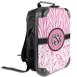 Zebra & Floral Kids Hard Shell Backpack (Personalized)