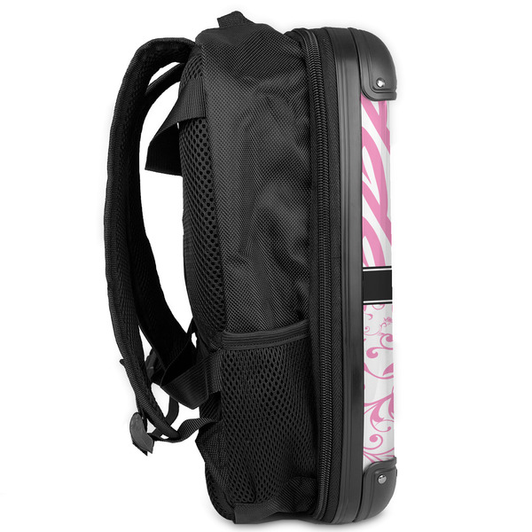 Zebra & Floral 13" Hard Shell Backpacks - Side View