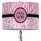 Zebra & Floral 16" Drum Lampshade - ON STAND (Fabric)