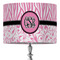 Zebra & Floral 16" Drum Lamp Shade - Fabric (Personalized)