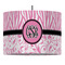 Zebra & Floral Drum Pendant Lamp (Personalized)