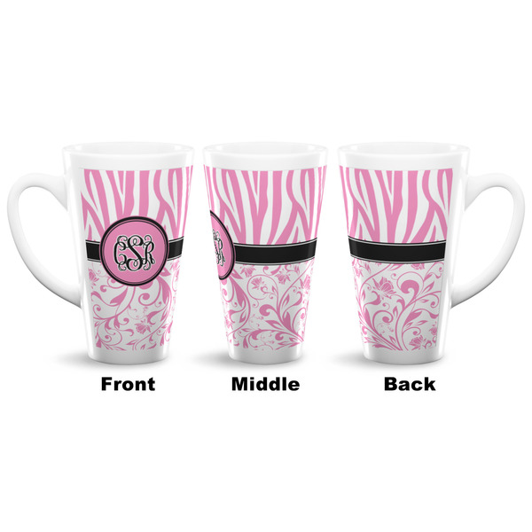 Zebra & Floral 16 Oz Latte Mug - Approval