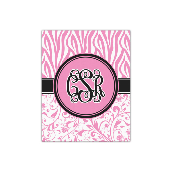 Zebra & Floral 16x20 - Canvas Print - Front View