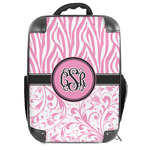 Zebra & Floral Hard Shell Backpack (Personalized)