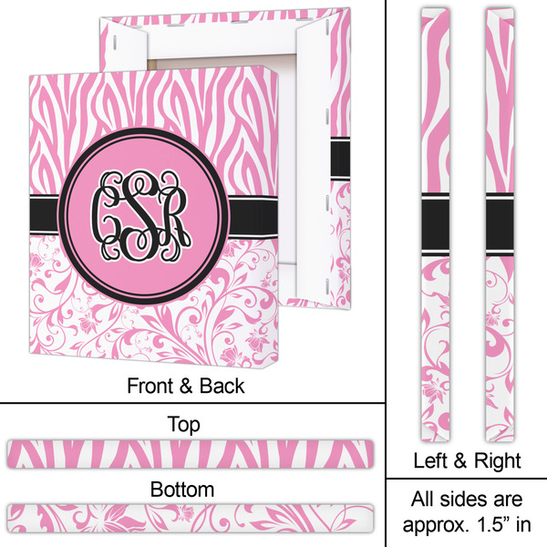 Zebra & Floral 20x24 - Canvas Print - Approval