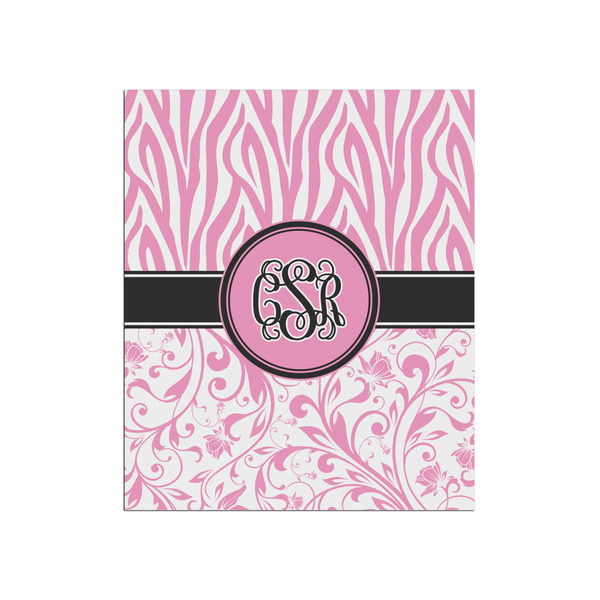 Custom Zebra & Floral Poster - Matte - 20x24 (Personalized)