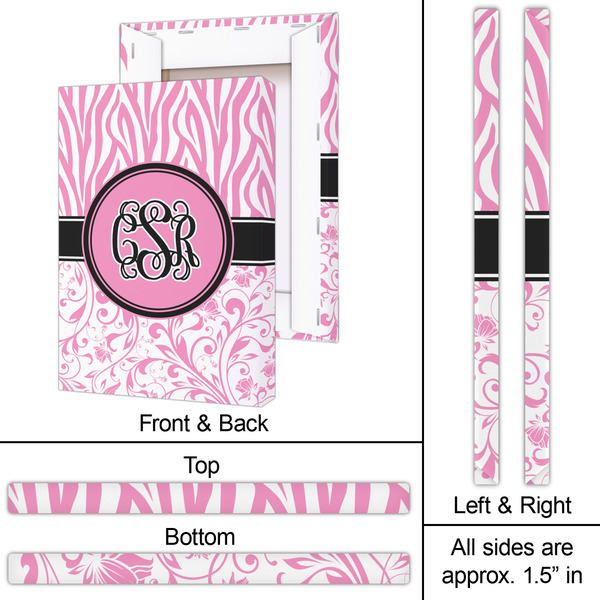 Zebra & Floral 20x30 - Canvas Print - Approval