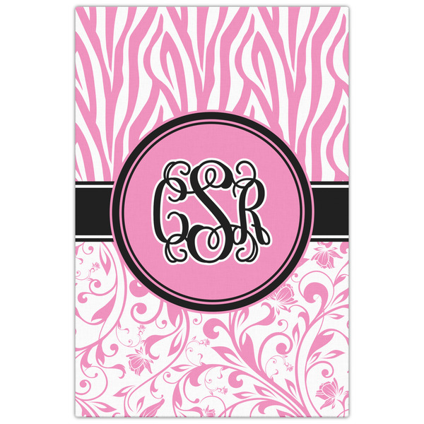 Zebra & Floral 20x30 - Canvas Print - Front View