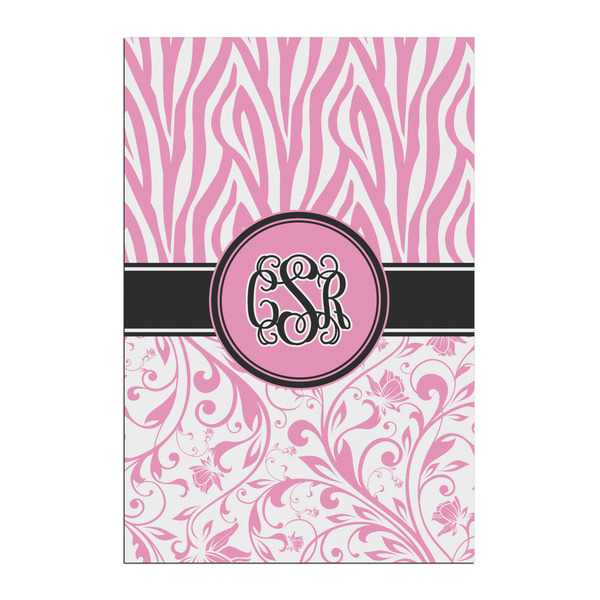 Custom Zebra & Floral Posters - Matte - 20x30 (Personalized)