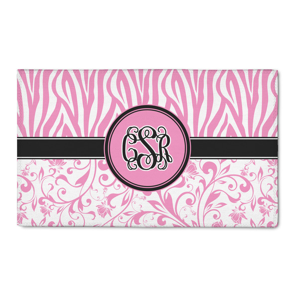 Custom Zebra & Floral 3' x 5' Indoor Area Rug (Personalized)