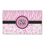 Zebra & Floral 3' x 5' Patio Rug (Personalized)