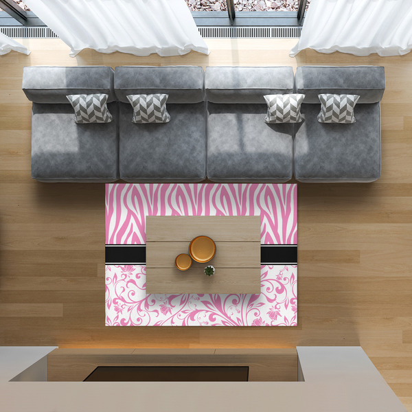 Zebra & Floral 5'x7' Indoor Area Rugs - IN CONTEXT