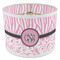 Zebra & Floral 8" Drum Lampshade - ANGLE Poly-Film