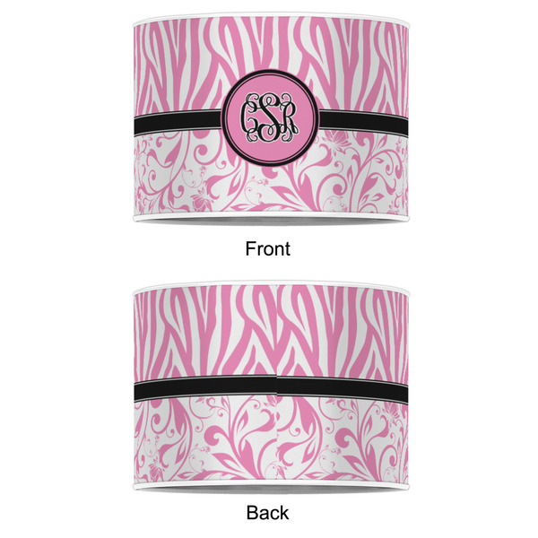 Zebra & Floral 8" Drum Lampshade - APPROVAL (Poly Film)