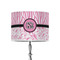 Zebra & Floral 8" Drum Lampshade - ON STAND (Poly Film)