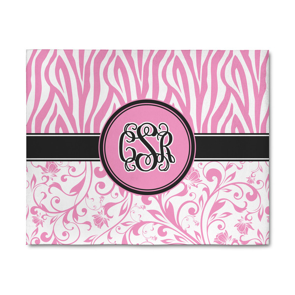 Custom Zebra & Floral 8' x 10' Indoor Area Rug (Personalized)