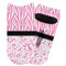 Zebra & Floral Adult Ankle Socks - Single Pair - Front and Back