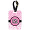 Zebra & Floral Metal Luggage Tag w/ Monogram