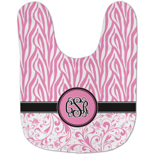 Zebra & Floral Baby Bib - AFT flat
