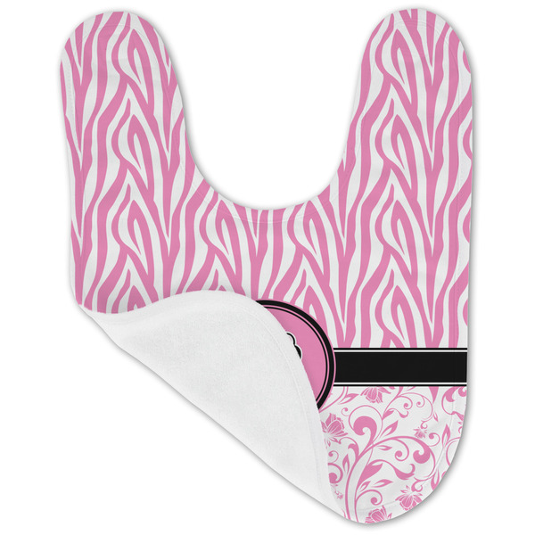 Zebra & Floral Baby Bib - AFT folded