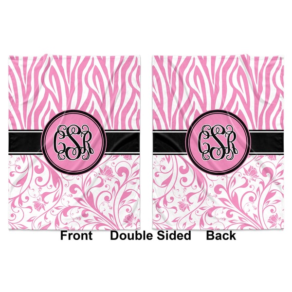 Zebra & Floral Baby Blanket (Double Sided - Printed Front and Back)
