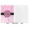 Zebra & Floral Baby Blanket (Single Side - Printed Front, White Back)