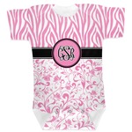 Zebra & Floral Baby Bodysuit 3-6 (Personalized)
