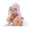Zebra & Floral Baby Hooded Towel on Child