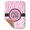 Zebra & Floral Sherpa Baby Blanket - 30" x 40" w/ Monograms