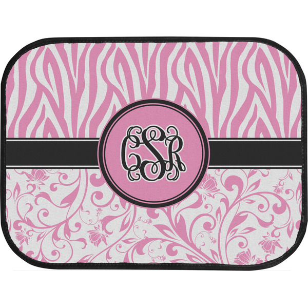 Zebra & Floral Back Seat Car Mat