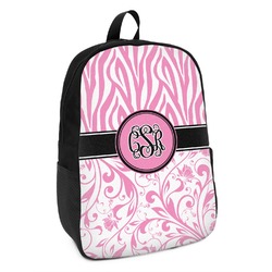 Zebra & Floral Kids Backpack (Personalized)