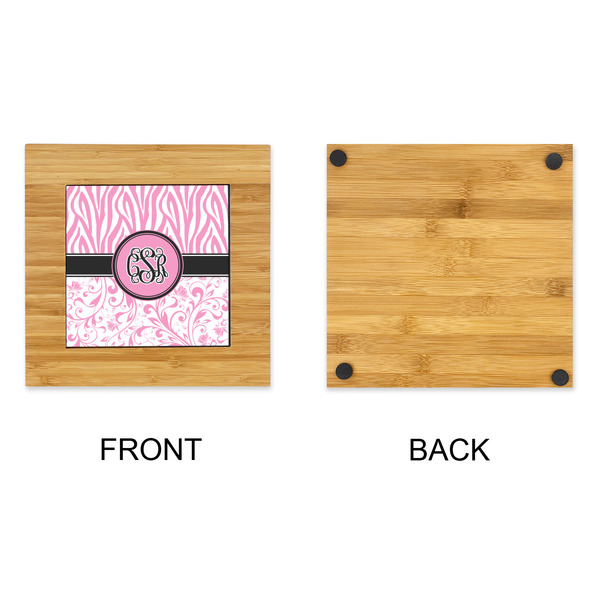 Zebra & Floral Bamboo Trivet with 6" Tile - APPROVAL