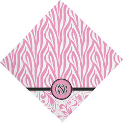 Zebra & Floral Dog Bandana Scarf w/ Monogram