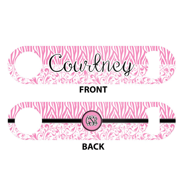 Zebra & Floral Bar Bottle Opener - White - Approval