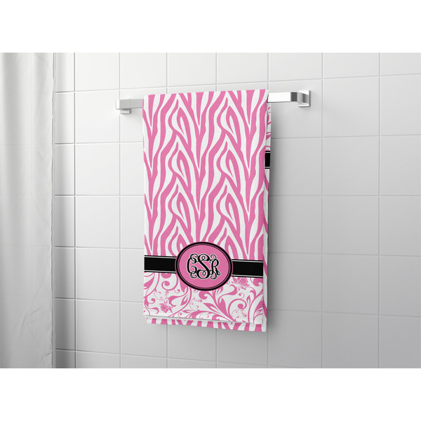 Zebra & Floral Bath Towel - LIFESTYLE