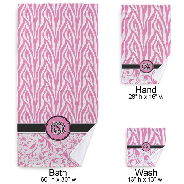 Zebra & Floral Bath Towel Sets - 3-piece - Approval