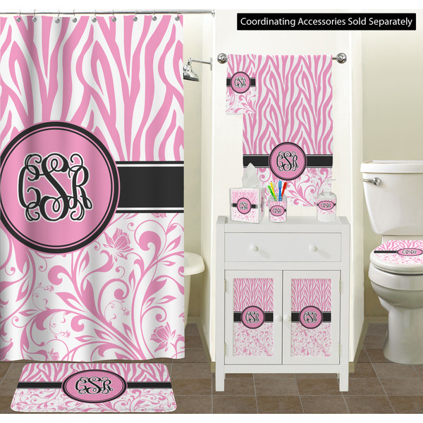 Zebra & Floral Bathroom Scene