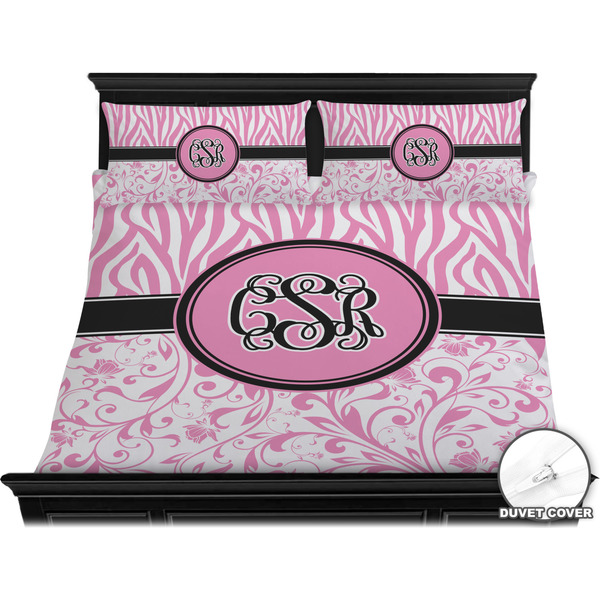 Zebra & Floral Bedding Set (King) - Duvet