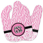 Zebra & Floral Baby Bib w/ Monogram