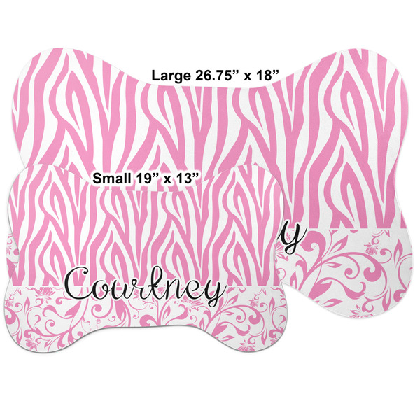 Zebra & Floral Bone Shaped Mat Comparison