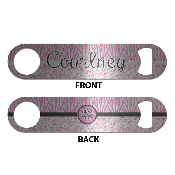 Zebra & Floral Bottle Opener - Front & Back