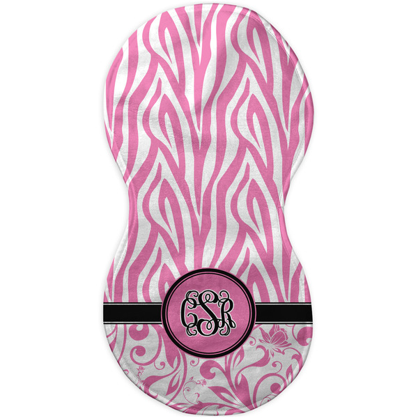 Zebra & Floral Burp Peanut Shaped Flat